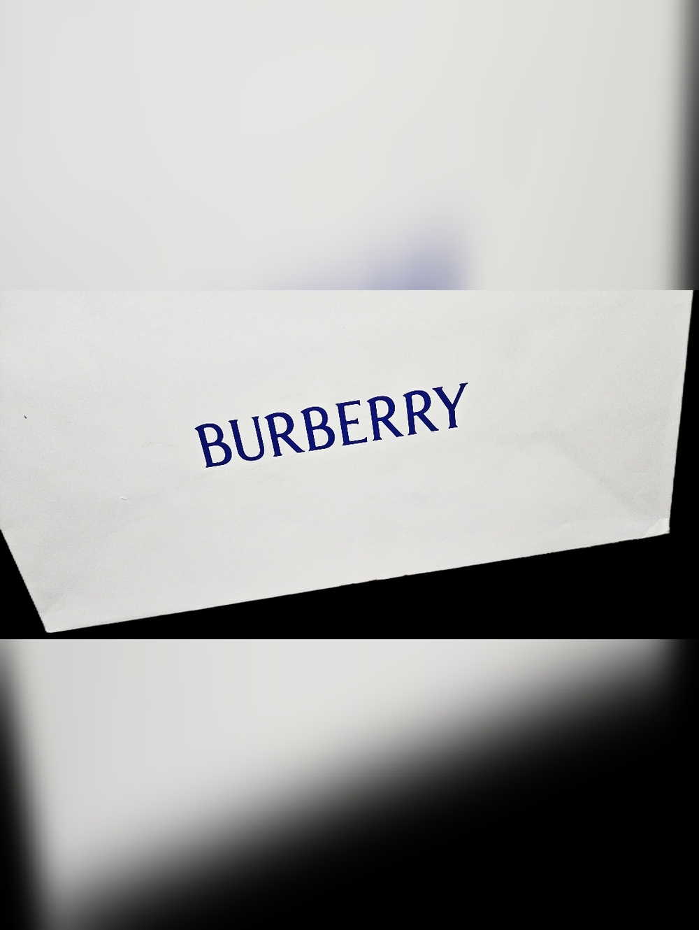 NEW Burberry XL White Blue Paper Shopping Bag 16.5" Gift Tote Handbag Storage - Picture 7 of 15